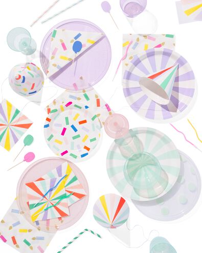 chapeaux de f&ecirc;te ray&eacute; 8 pi&egrave;ces  - 14250092 - HEMA